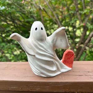 Vtg Ceramic Ghost Decoration